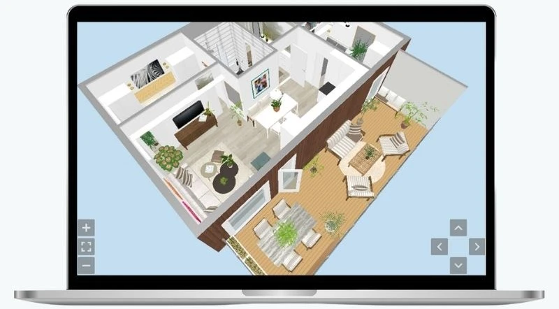 Live 3D floor plan made with RoomSketcher