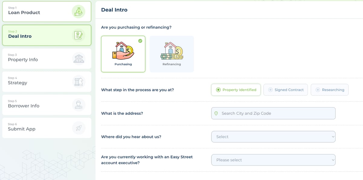 Easy Street Capital application question.