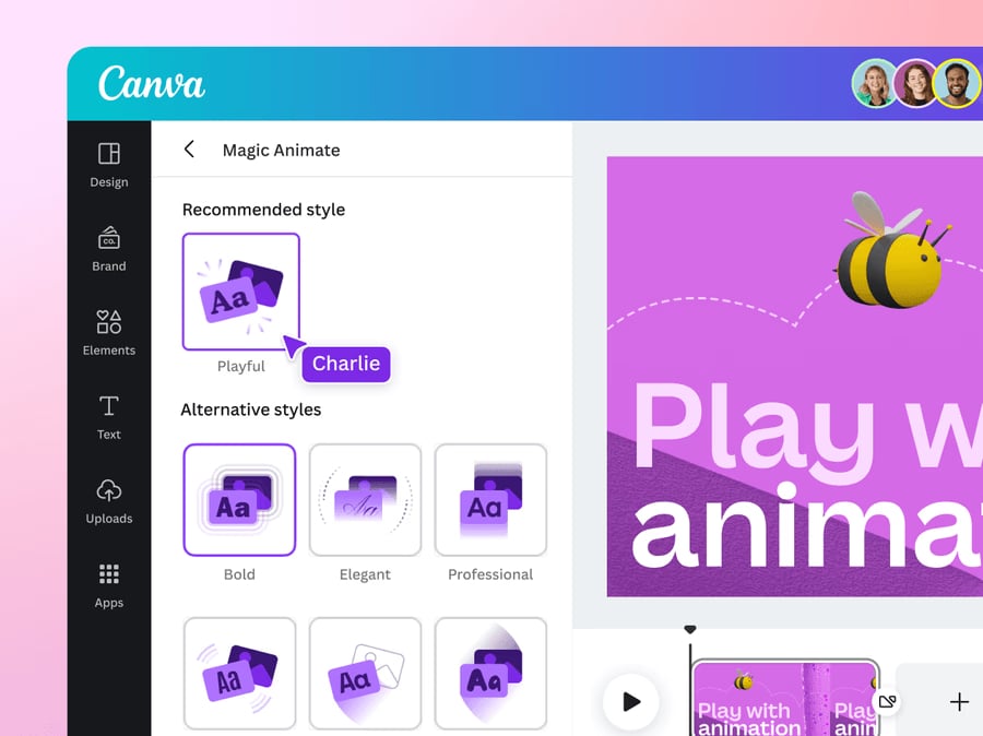 Magic Animate on Canva.