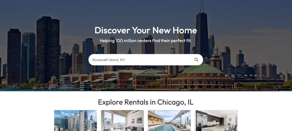 Apartments.com homepage