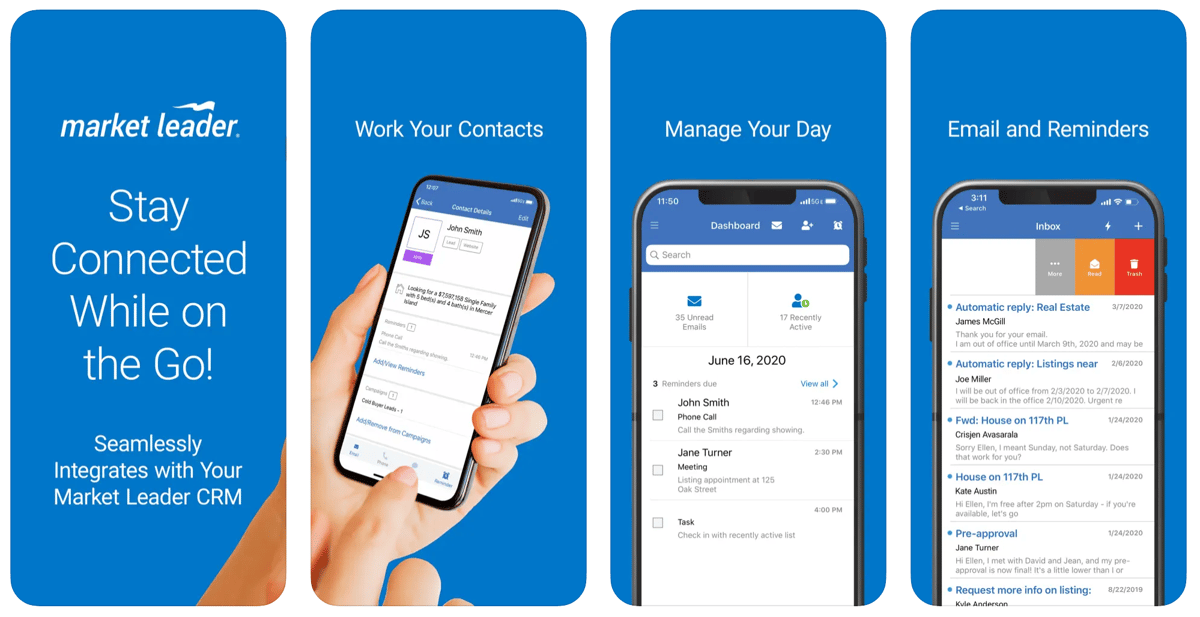 Market Leader mobile app interface