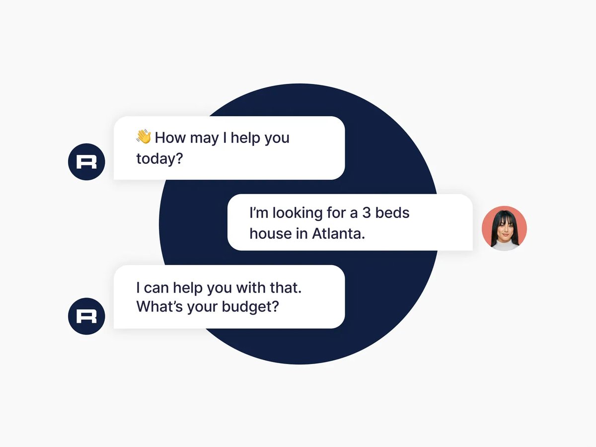 Roof AI's lead generation feature, a chatbot.