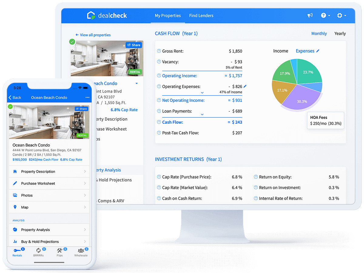 DealCheck dashboard interface.