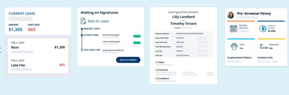 Available property management tools, resources, and documents in TurboTenant.