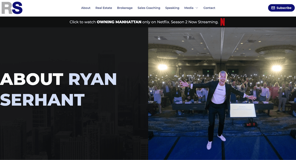 Ryan Serhant's website.