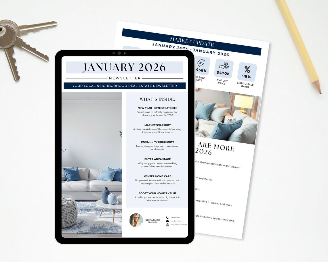 Real estate newsletter example.