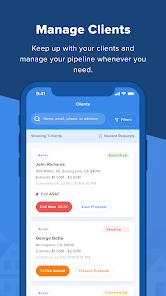 An image of a smartphone with the UpNest mobile interface.