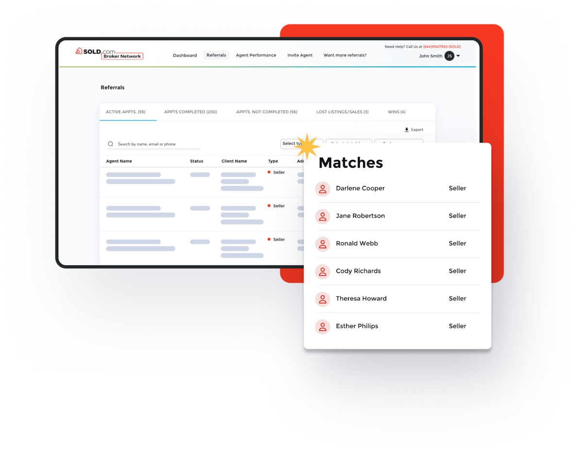 SOLD.com's broker portal.