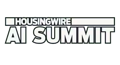 White lettering spelling out the Housingwire AI Summit