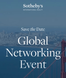 Instagram post of a save the date for the Sotheby's Global Networking Event