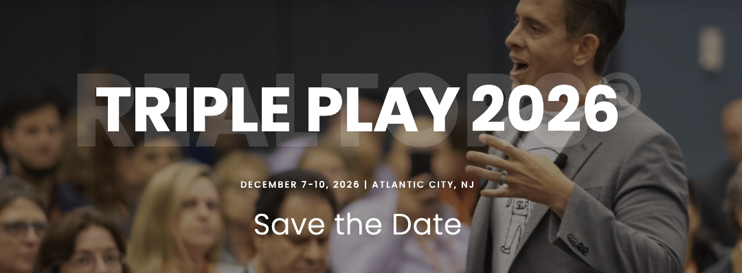 The banner for the Triple Play 2026 conference on their website.