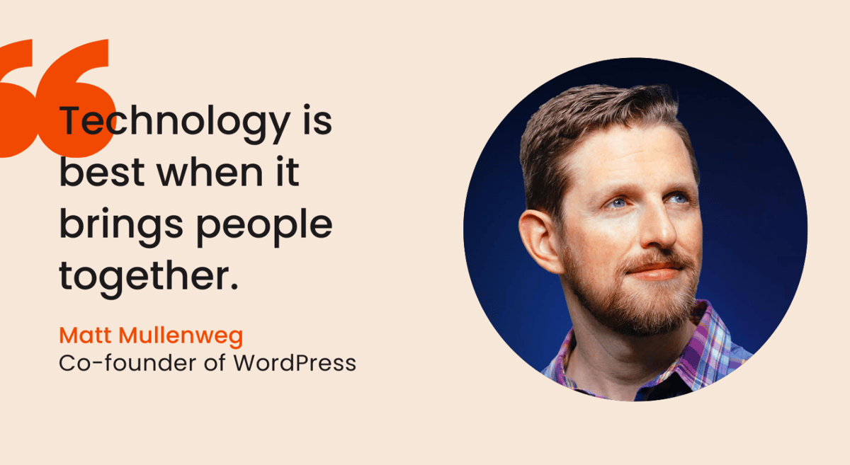 A quote from Matt Mullenweg