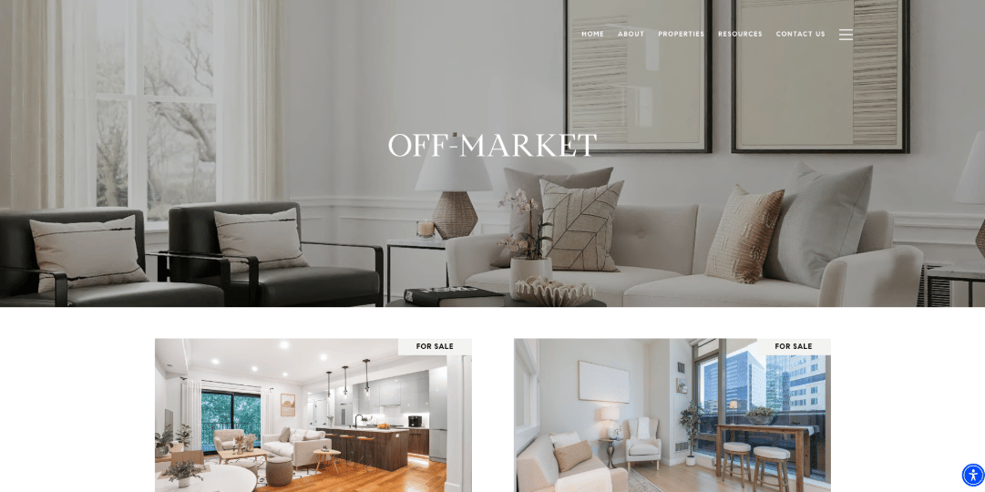 Shannon Lavin's off market page for her website.