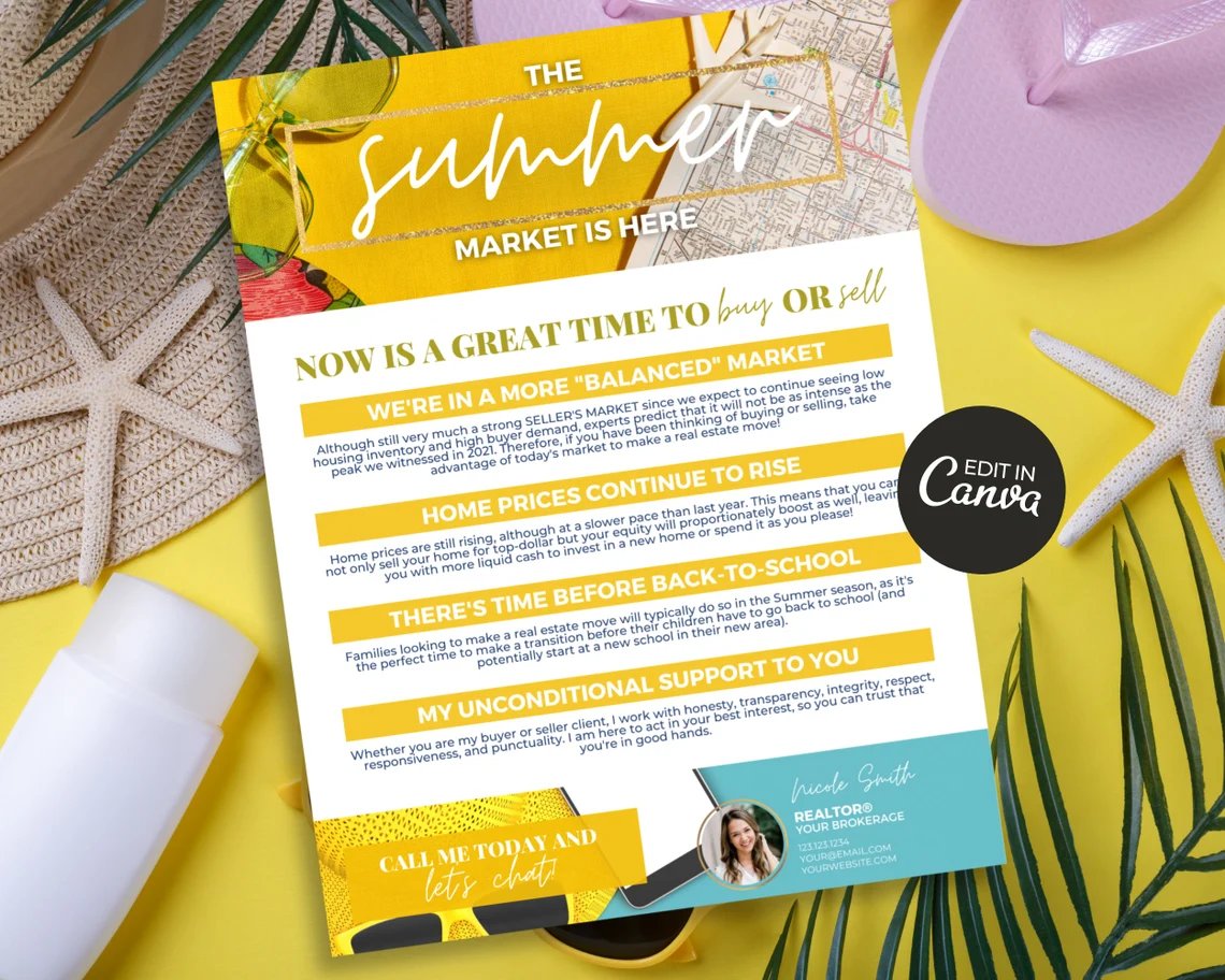 Example of a summer market flyer.