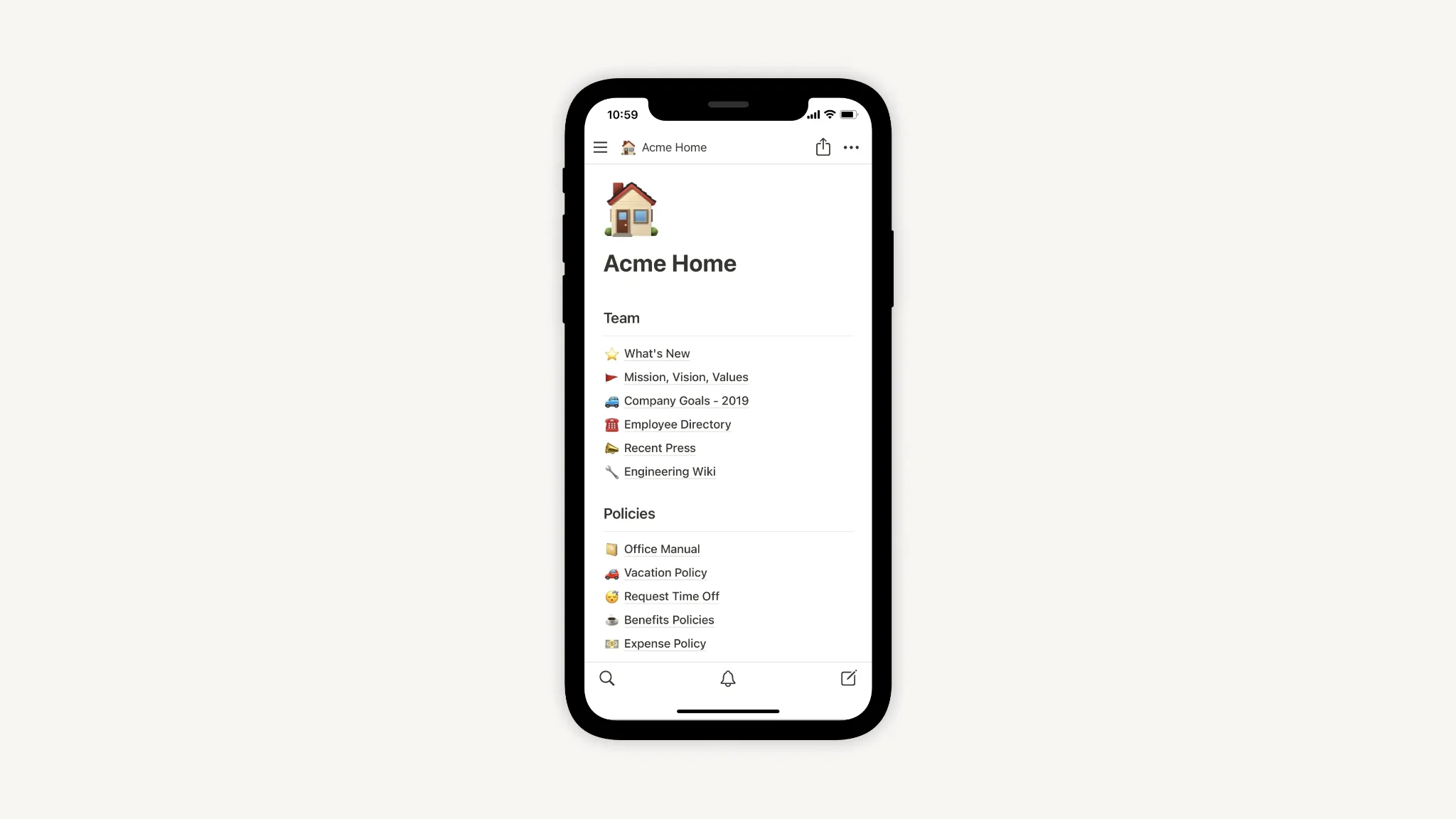 Notion app's interface.